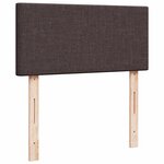 vidaXL Lit ottoman avec matelas et LED marron foncé 90x200 cm tissu