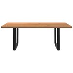 vidaXL Table à manger marron clair bois de chêne massif rectangulaire