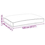 vidaXL Coussin pour assise de palette Bleu royal 120 x 80 x 12 cm