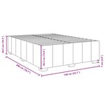 vidaXL Cadre de lit sans matelas gris foncé 140x200 cm tissu