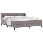 vidaXL Lit à ressorts avec matelas Taupe 180 x 200 cm tissu