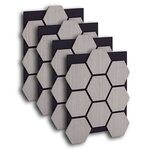 4 Panneaux muraux 62x76 hexagone gris bois