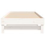 vidaXL Lit coulissant Blanc 2x(80x200) cm Bois de pin massif