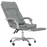 vidaXL Fauteuil de massage inclinable de bureau Gris clair Tissu
