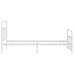vidaXL Cadre de lit métal sans matelas et pied de lit blanc 107x203 cm