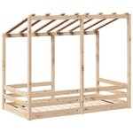 vidaXL Lit pour enfants avec toit 70x140 cm bois massif de pin