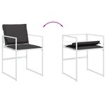 vidaXL Ensemble à manger de jardin avec coussins 15Pièces blanc textilène