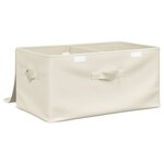 vidaXL Boîte de rangement Tissu 50x30x25 cm Crème