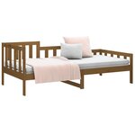 vidaXL Lit de jour sans matelas marron miel 80x200 cm bois pin massif