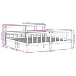 vidaXL Cadre de lit et tête de lit sans matelas cire marron 180x200 cm