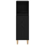 vidaXL Cabinet de Salle de Bain avec porte Chêne noir 30 x 30 x 100 cm