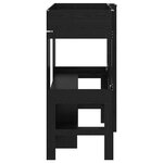 vidaXL Cadre de lit superposé avec bureau Chêne noir 75 x 190 cm