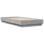 vidaXL Cadre de lit gris béton 75x190 cm bois d'ingénierie