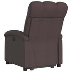 vidaXL Fauteuil inclinable électrique marron foncé tissu