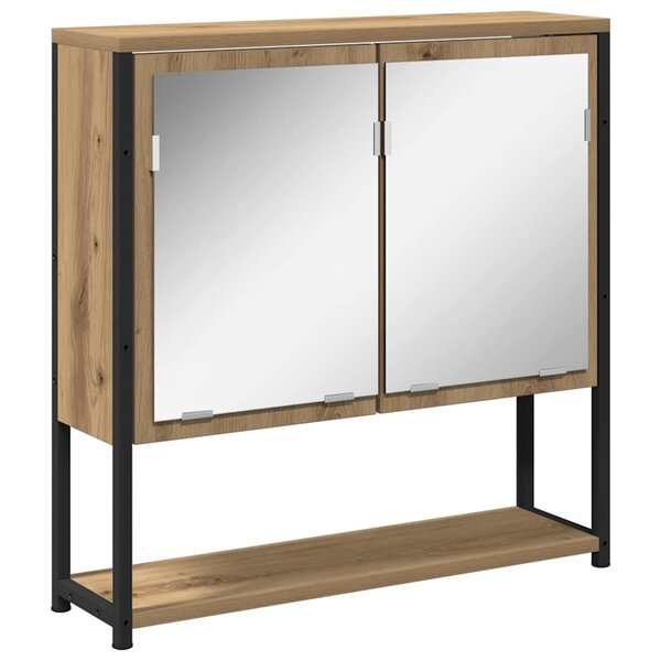 vidaXL Armoire Miroir avec étagère Chêne artisanal 60 x 16 x 60 cm