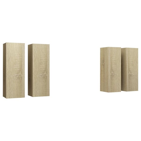 vidaXL Meubles TV 4 Pièces Chêne sonoma 30 5x30x90 cm Bois d'ingénierie