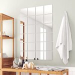 vidaXL Carreaux de miroir 48 Pièces Carré Verre