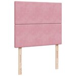 vidaXL Sommier à lattes de lit avec matelas rose 120x190 cm velours