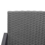 vidaXL Banc de jardin à 2 places et coussins gris foncé PP rotin