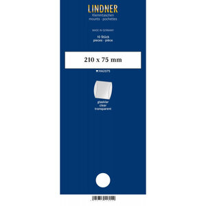 Bandes double soudure 210 x 75 mm pour timbres-poste. Fond - Transparent