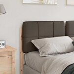 vidaXL Tête de lit capitonnée Marron et Taupe 135 cm Pin massif
