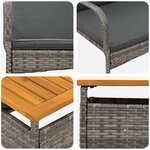vidaXL Ensemble de jardin avec coussin acier