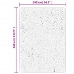 vidaXL Tapis HUARTE à poils courts doux et lavable sable 240x340 cm
