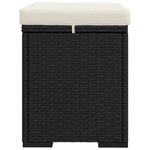 vidaXL Poufs avec coussins lot de 2 noir 40x30x40 cm résine tressée