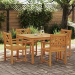 vidaXL Ensemble de salle à manger pour jardin 5 Pièces Marron
