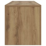 vidaXL Meuble TV avec lumières LED chêne artisanal bois d'ingénierie