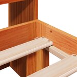 vidaXL Lit bibliothèque sans matelas cire marron 75x190 cm pin massif