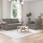 vidaXL Canapé 2 Pièces Taupe 175 x 82 x 80 cm tissu