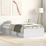 vidaXL Cadre de lit sans matelas blanc 90x190 cm