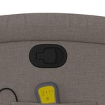 vidaXL Fauteuil de massage inclinable Taupe Tissu