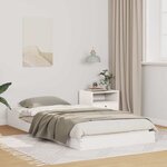 vidaXL Cadre de lit Blanc 80 x 210 cm Bois massif en pin