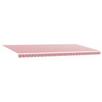 vidaXL Store Rétractable Manuel avec Rayures Rouges et Blanches 600x350 cm