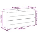 vidaXL Ensemble de meubles de salle de bain 2 Pièces gris béton