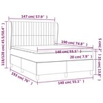 vidaXL Sommier à lattes de lit et matelas Vert foncé 140x190cm Velours
