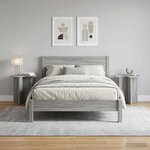 vidaXL Table d'appoint avec stockage 2 Pièces Sonoma gris Ø 39 x 38 cm