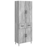 vidaXL Ensemble de Meubles 2 Pièces Sonoma gris 66 x 34 5 x 89 5 cm