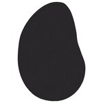 vidaXL Tapis Noir 100x200 cm Polyester Antidérapant
