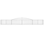 vidaXL Paniers à gabions arqués 6 Pièces 400x30x40/60 cm Fer galvanisé