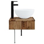 vidaXL Basin de lavage mural Bois ancien 40 x 41 x 40 5 cm