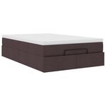 VidaXL Cadre de lit ottoman avec matelas marron foncé 120x190 cm tissu