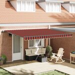 vidaXL Auvent Rétractable orange et marron 450 × 350 cm