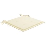 vidaXL Chaises de jardin 8 Pièces avec coussins crème Bois de teck massif