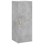 vidaXL Buffet haut Gris béton 34 5x34x180 cm Bois d'ingénierie