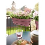 Pot de fleurs Rond LOFT URBAN - Plastique - Percé - Réservoir - Avec roulettes - Ø 50 - Rose poudré