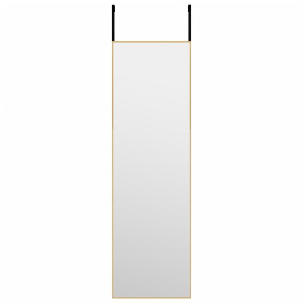 vidaXL Miroir de porte Doré 30x100 cm Verre et aluminium