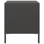 vidaXL Table de chevet noir 35x39x43 5 cm acier